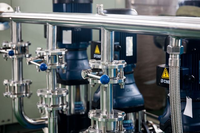 Modern new automatic metal structures Installed inside factory building for improving working conditions